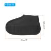 PATIKIL S Foldable Waterproof Silicone Shoe Cover, Reusable Non-Slip Overshoes Rain Shoes Covers Protectors Galoshes for Outdoor Rain Snow, Black 1 Pair view 2