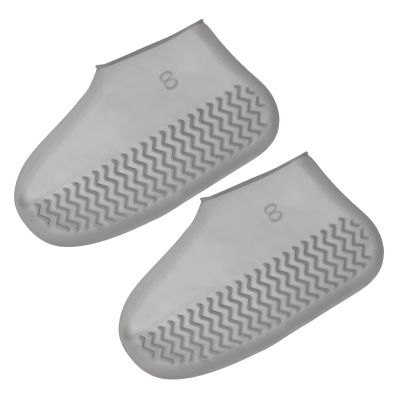 PATIKIL S Foldable Waterproof Silicone Shoe Cover, Reusable Non-Slip Overshoes Rain Shoes Covers Protectors Galoshes for Outdoor Rain Snow, Gray 1 Pair