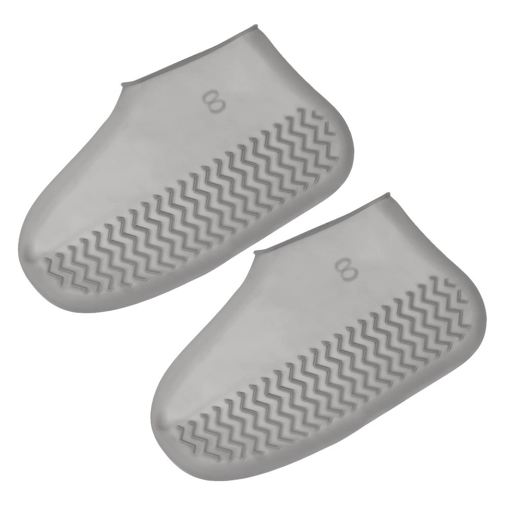 PATIKIL S Foldable Waterproof Silicone Shoe Cover, Reusable Non-Slip Overshoes Rain Shoes Covers Protectors Galoshes for Outdoor Rain Snow, Gray 1 Pair