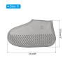 PATIKIL S Foldable Waterproof Silicone Shoe Cover, Reusable Non-Slip Overshoes Rain Shoes Covers Protectors Galoshes for Outdoor Rain Snow, Gray 1 Pair view 2
