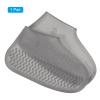 PATIKIL S Foldable Waterproof Silicone Shoe Cover, Reusable Non-Slip Overshoes Rain Shoes Covers Protectors Galoshes for Outdoor Rain Snow, Gray 1 Pair view 3