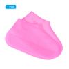 PATIKIL M Foldable Waterproof Silicone Shoe Cover, Reusable Non-Slip Overshoes Rain Shoes Covers Protectors Galoshes for Outdoor Rain Snow, Pink 1 Pair view 3