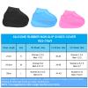 PATIKIL M Foldable Waterproof Silicone Shoe Cover, Reusable Non-Slip Overshoes Rain Shoes Covers Protectors Galoshes for Outdoor Rain Snow, Pink 1 Pair view 4