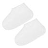 PATIKIL S Foldable Waterproof Silicone Shoe Cover, Reusable Non-Slip Overshoes Rain Shoes Covers Protectors Galoshes for Outdoor Rain Snow, White 1 Pair view 1