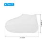 PATIKIL S Foldable Waterproof Silicone Shoe Cover, Reusable Non-Slip Overshoes Rain Shoes Covers Protectors Galoshes for Outdoor Rain Snow, White 1 Pair view 2