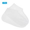 PATIKIL S Foldable Waterproof Silicone Shoe Cover, Reusable Non-Slip Overshoes Rain Shoes Covers Protectors Galoshes for Outdoor Rain Snow, White 1 Pair view 3