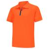 Big and Tall Mens Polo Shirts 1/4 Zip Lightweight Sun Protection Moisture Wicking Quick Dry Golf Shirt for Men Hi Viz Orange-2XL view 2