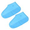 PATIKIL M Foldable Waterproof Silicone Shoe Cover, Reusable Non-Slip Overshoes Rain Shoes Covers Protectors Galoshes for Outdoor Rain Snow, Blue 1 Pair view 1