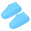 PATIKIL L Foldable Waterproof Silicone Shoe Cover, Reusable Non-Slip Overshoes Rain Shoes Covers Protectors Galoshes for Outdoor Rain Snow, Blue 1 Pair view 1