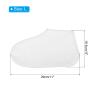 PATIKIL L Foldable Waterproof Silicone Shoe Cover, Reusable Non-Slip Overshoes Rain Shoes Covers Protectors Galoshes for Outdoor Rain Snow, White 1 Pair view 2