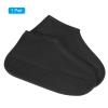 PATIKIL L Foldable Waterproof Silicone Shoe Cover, Reusable Non-Slip Overshoes Rain Shoes Covers Protectors Galoshes for Outdoor Rain Snow, Black 1 Pair view 3
