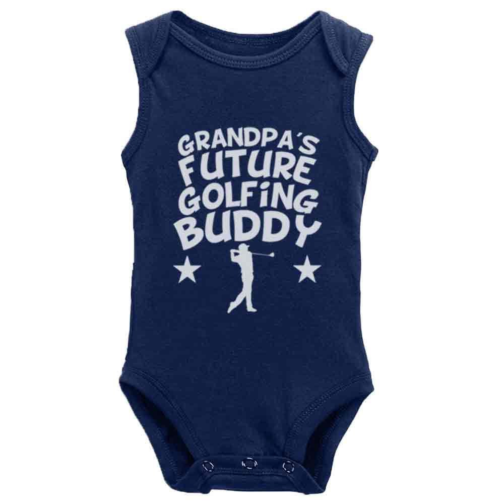 Grandpa's Future Golfing Buddy Unisex Baby Sleeveless Playsuit Newborn Bodysuit Outfit Clothes