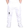 CAMLAKEE Boys Cargo Pants for Kids Stretch Elastic Waist School Youth Twill Joggers White 10-11 Years/Size 150 view 1