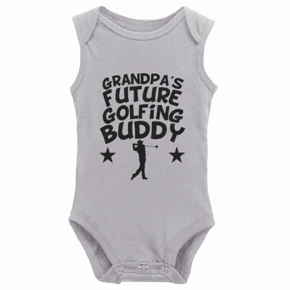 Grandpa's Future Golfing Buddy Unisex Baby Sleeveless Playsuit Newborn Bodysuit Outfit Clothes