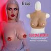Silicone Breastplate Crossdressing Apparel Male to Female, Silicone Breast Forms Fake Boobs Tight Suit A-G Cup for Transgender DQ (#2,C Cup Silicone Filler) view 2