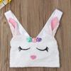 Baby Girl Easter Outfit Cute Bunny Romper Dress Sequin Backless Playwear Dresses with Tulle Newborn 1st Easter Clothes (Bunny Top+Tulle Skirt,1-2T) view 4