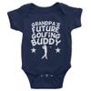 Grandpa's Future Golfing Buddy Unisex Baby Crawl Suit Short Sleeve Rompers Bodysuit Outfits D-Navy view 1