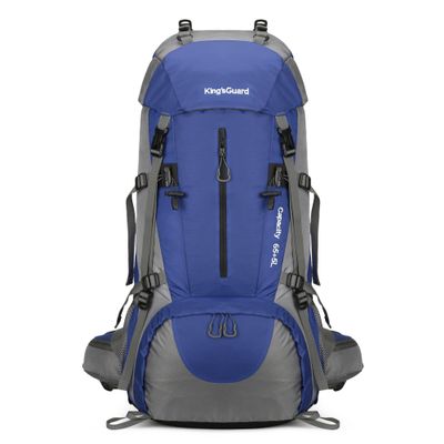 HongXingHai 70L Camping Hiking Backpack with Rain Cover Waterproof Backpacking Backpack for Hiking Treeking Climbing Outdoor (DeepBlue)