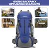 HongXingHai 70L Camping Hiking Backpack with Rain Cover Waterproof Backpacking Backpack for Hiking Treeking Climbing Outdoor (DeepBlue) view 3