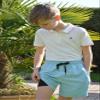 Cozople Bathing Suit for Teens Swimsuit Summer UPF Quick Dry Beach Board Shorts Stretchy Boxer Brief Liner Compression Swimming Shorts for Casual Sports Running Shorts Solid Blue view 2