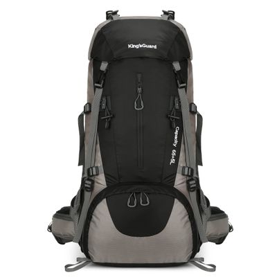 HongXingHai 70L Camping Hiking Backpack with Rain Cover Waterproof Backpacking Backpack for Hiking Treeking Climbing Outdoor (Black)