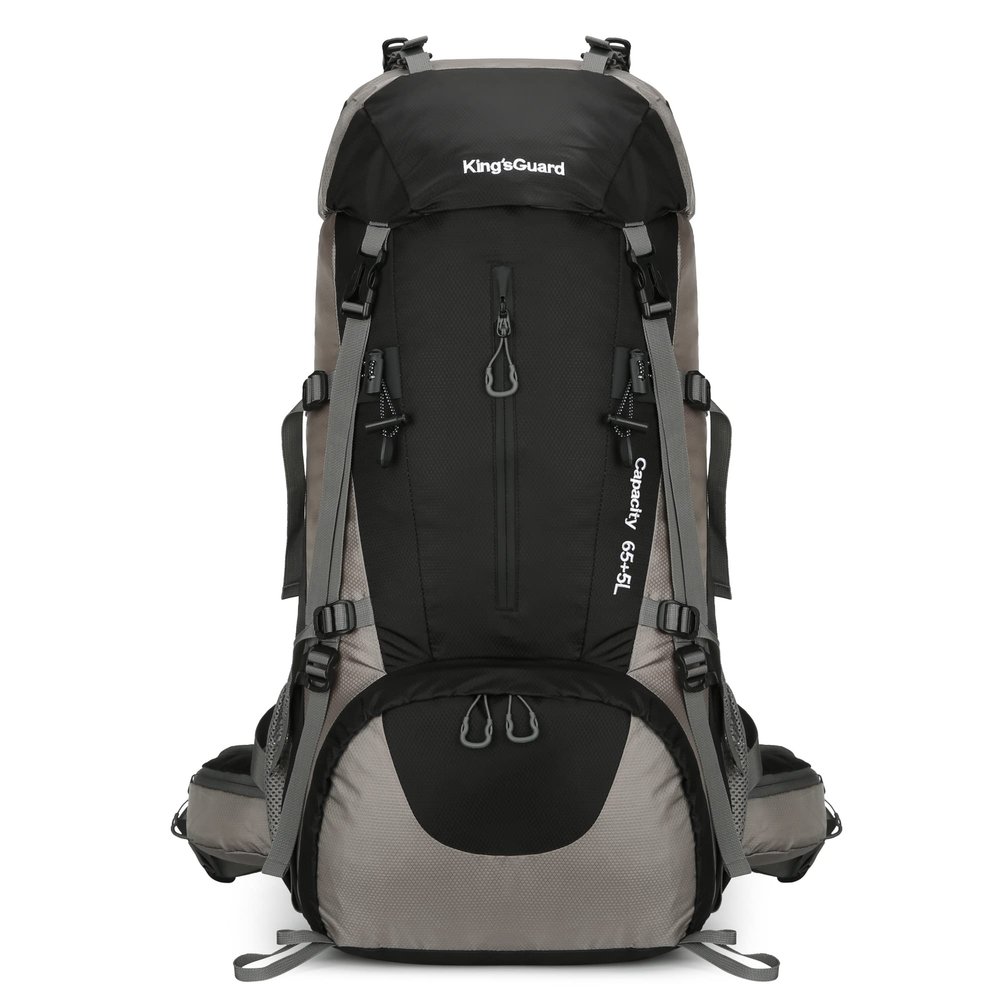 HongXingHai 70L Camping Hiking Backpack with Rain Cover Waterproof Backpacking Backpack for Hiking Treeking Climbing Outdoor (Black)