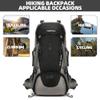 HongXingHai 70L Camping Hiking Backpack with Rain Cover Waterproof Backpacking Backpack for Hiking Treeking Climbing Outdoor (Black) view 2