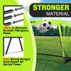 RUNBOW 6x4 ft Portable Kids Soccer Goal for Backyard Practice Soccer Net with Carry Bag (6x4 FT, 1 Pack, Light Yellow) view 3