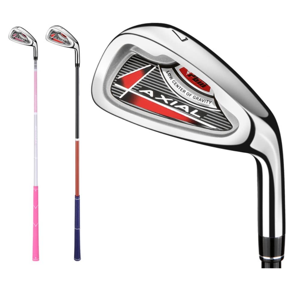 Kids Golf Club Iron, Golf Driver Golf Iron #7 Carbon Shaft Right Handed, Junior Boys Girls School Golf Clubs (red for Boys,30'' for 9-12Y)