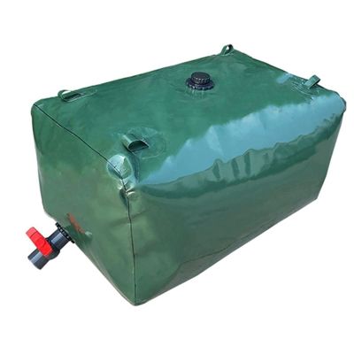 IMPREC Outdoor Folding Water Bag, Water Storage Bag for Hiking Portable Water Container with Faucet Garden Water Reservoir Drought and Fire Fighting (Color : Green, Size : 1x0.7x0.5m(350L))