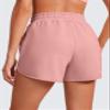 CRZ YOGA Women's Casual Sweat Shorts - 3.5'' Athletic Summer Comfy Cotton for Lounge Gym Jersey with Pockets Pink Puff Small view 3