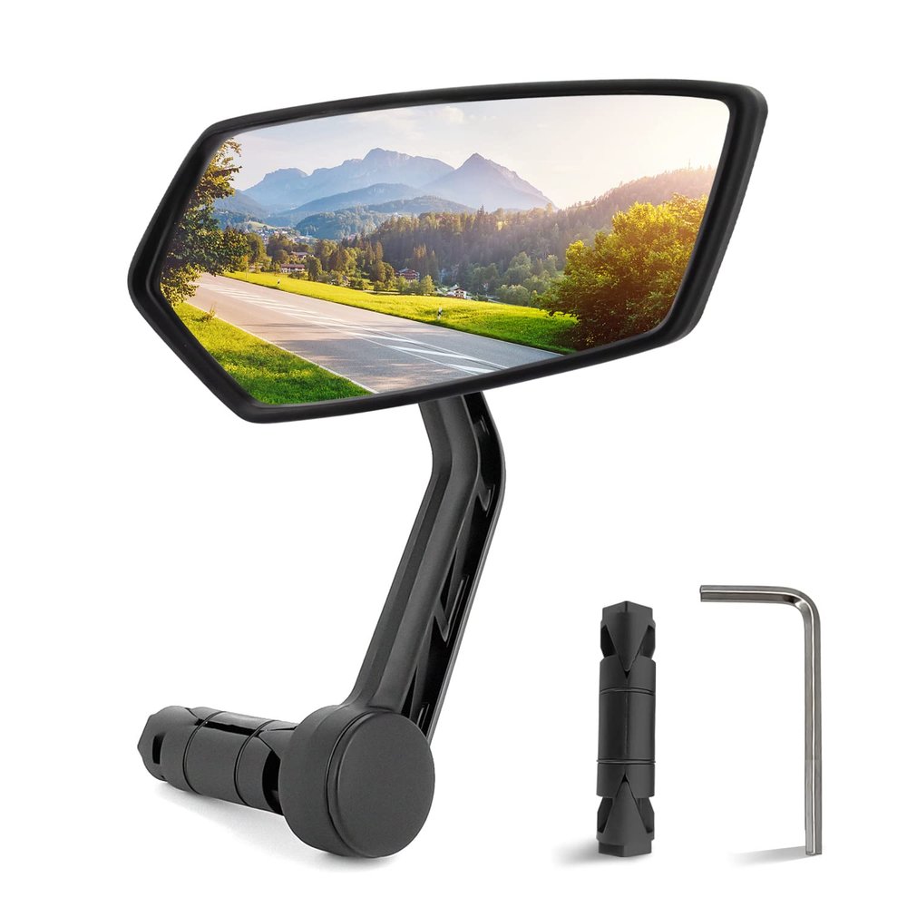 Arkham Bike Mirror for Handlebar HD Bar End Bicycle Mirror Thickened Auto-Grade Glass for Handlebar Rearview Mirror Multi-Angle Adjustable, Essential Bike Tool for Bicyclists E-Bike Universal(Right)