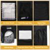 QBA Hanging Helmet Bag for Baseball Softball Team, Helmet Organizer for Dugout Fence Garage, Hold Up to 15 Players Helmets 4 Bats with Name Cards Roster Line Up, Black view 3
