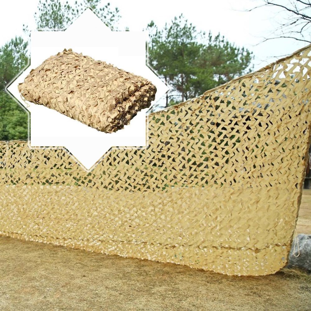 Outdoor Camouflage Netting,Reinforced Military Camo Netting,Garden Pergola Patio Shade Net,Camping,Hunting,Decorative,2/3/4/5/6/8/10m Sunscreen Camouflage Net,Car Cover,Yellow-4x8m(13.1*26.2ft)