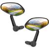 Arkham Bike Mirror for Handlebar HD Bar End Bicycle Mirror Thickened Auto-Grade Glass for Handlebar Rearview Mirror Multi-Angle Adjustable, E-Bike Universal(Oval Pair) view 1