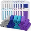 Biange Cooling Towel (Pack of 20, 40"x12") with Pouches for Sports, Workout, Fitness, Gym, Yoga, Golf, Pilates, Travel, Camping & More view 1