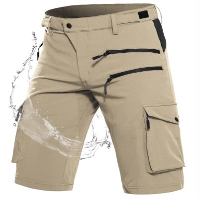 Wespornow Men's-Hiking-Shorts Tactical Shorts Lightweight-Quick-Dry-Outdoor-Cargo-Casual-Shorts for Hiking Cycling (Beige, XX-Large)