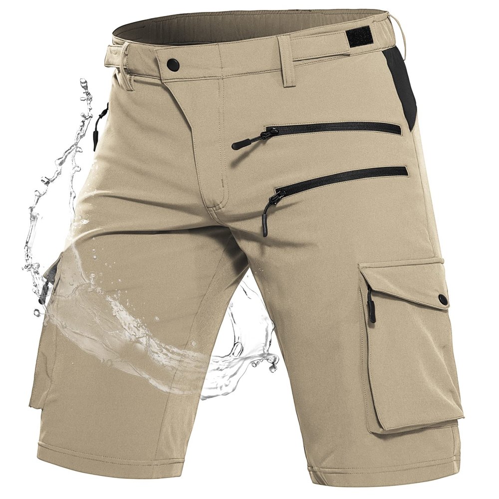 Wespornow Men's-Hiking-Shorts Tactical Shorts Lightweight-Quick-Dry-Outdoor-Cargo-Casual-Shorts for Hiking Cycling (Beige, XX-Large)