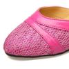 CsgrFagr Women's Ballroom Tango Latin Salsa Dancing Shoes Sequins Shoes Social Dance Shoe Womens Low Wedges (Hot Pink, 5.5) view 3