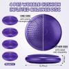 Jerify 4 Pcs Wiggle Seat Flexible Inflated Wobble Cushion Stability Balance Pad Balance Disc Sensory Seat for Men Women Fitness Physical Exercise Improving Posture Home Office(Purple) view 2