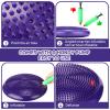 Jerify 4 Pcs Wiggle Seat Flexible Inflated Wobble Cushion Stability Balance Pad Balance Disc Sensory Seat for Men Women Fitness Physical Exercise Improving Posture Home Office(Purple) view 3