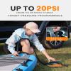 OutdoorMaster 20PSI High Pressure Paddle Board Pump Electric Dolphin -Quick Portable SUP Air Pump,Auto-Off &12V DC Car Connector Electric Pump for Inflatable Stand up Paddle Boards,Boats,Inflators view 2