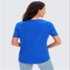 CRZ YOGA Pima Cotton Crewneck T-Shirt Strong Blue X-Small view 2