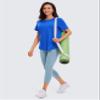 CRZ YOGA Pima Cotton Crewneck T-Shirt Strong Blue X-Small view 3