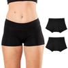 Bambody Absorbent Boxer: Period Underwear for all Day and Night Protection - 2 Pack: Black - Size 8 view 1
