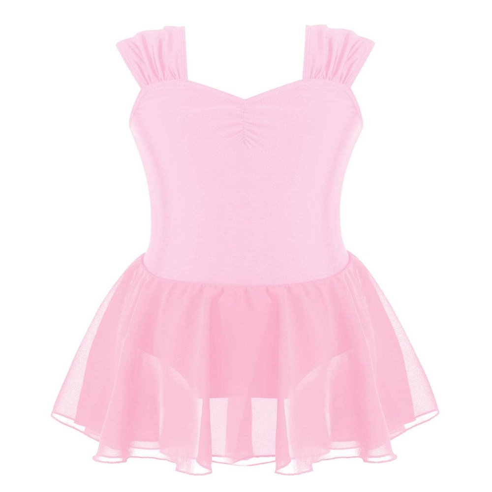 JEATHA Princess Leotards for Girls Ballet Dance Tutu Skirted Ballerina Dress Birthday Fancy Party Costumes Pink 14 Years