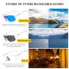 KAPVOE Polarized Cycling Glasses with 3 Interchangeable Lenses TR90 Sports Sunglasses Women Men view 3