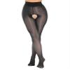 Daenrui Woman's Oil Glossy Pantyhose Tights Hollow Out Thigh High Suspender Stocking Footed Legging Type Q One Size view 1