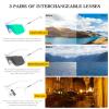 KAPVOE Polarized Cycling Glasses with 3 Interchangeable Lenses TR90 Sports Sunglasses Women Men view 3