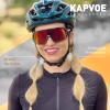 KAPVOE Polarized Cycling Glasses with 3 Interchangeable Lenses TR90 Sports Sunglasses Women Men view 2
